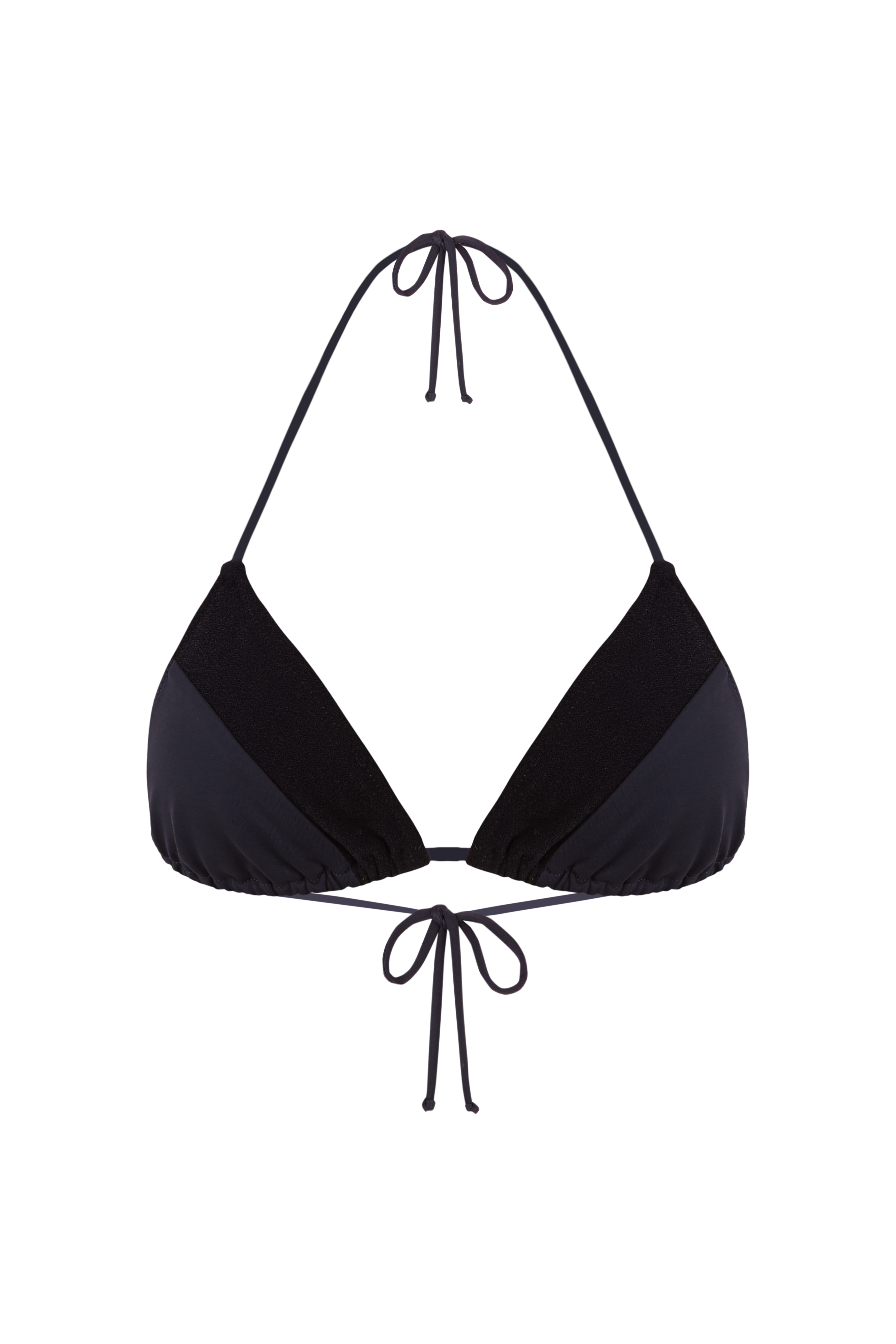 Triangle Bikini Top DIPOLE CAVIAR, Midnight Black | SURO