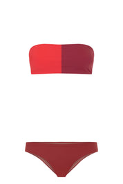 Domino Top / Coral & Rosewood