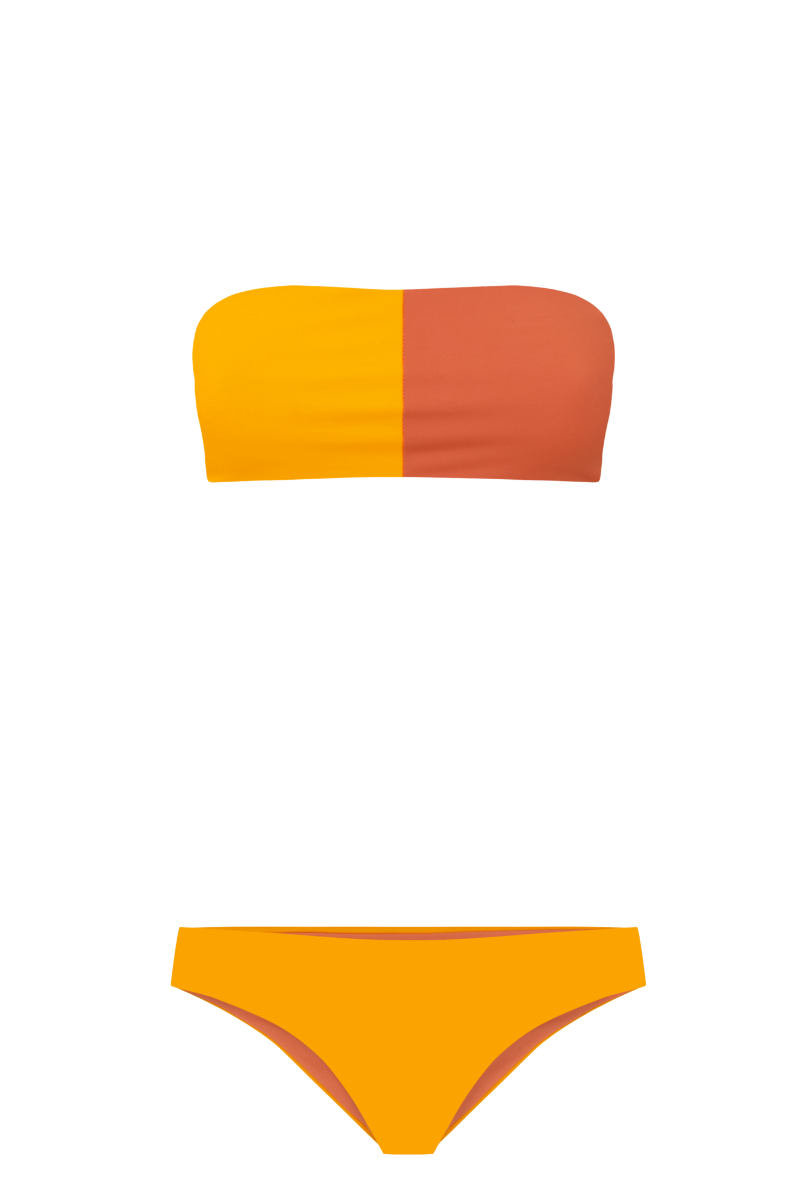 Domino Top / Yellow Coral & Papaya Orange