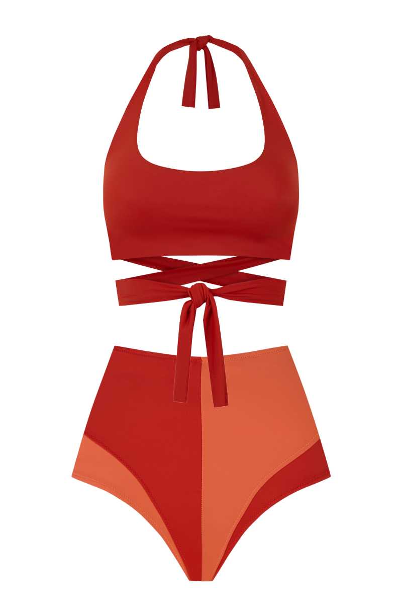 Culotte Langosta / Naranja & Rojo