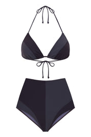 Eclipse Triangle Top/ Petra Grey & Midnight Black