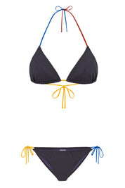 Triangle Bikini Top DIPOLE REGATTA, Petra Grey Multicolor | SURO