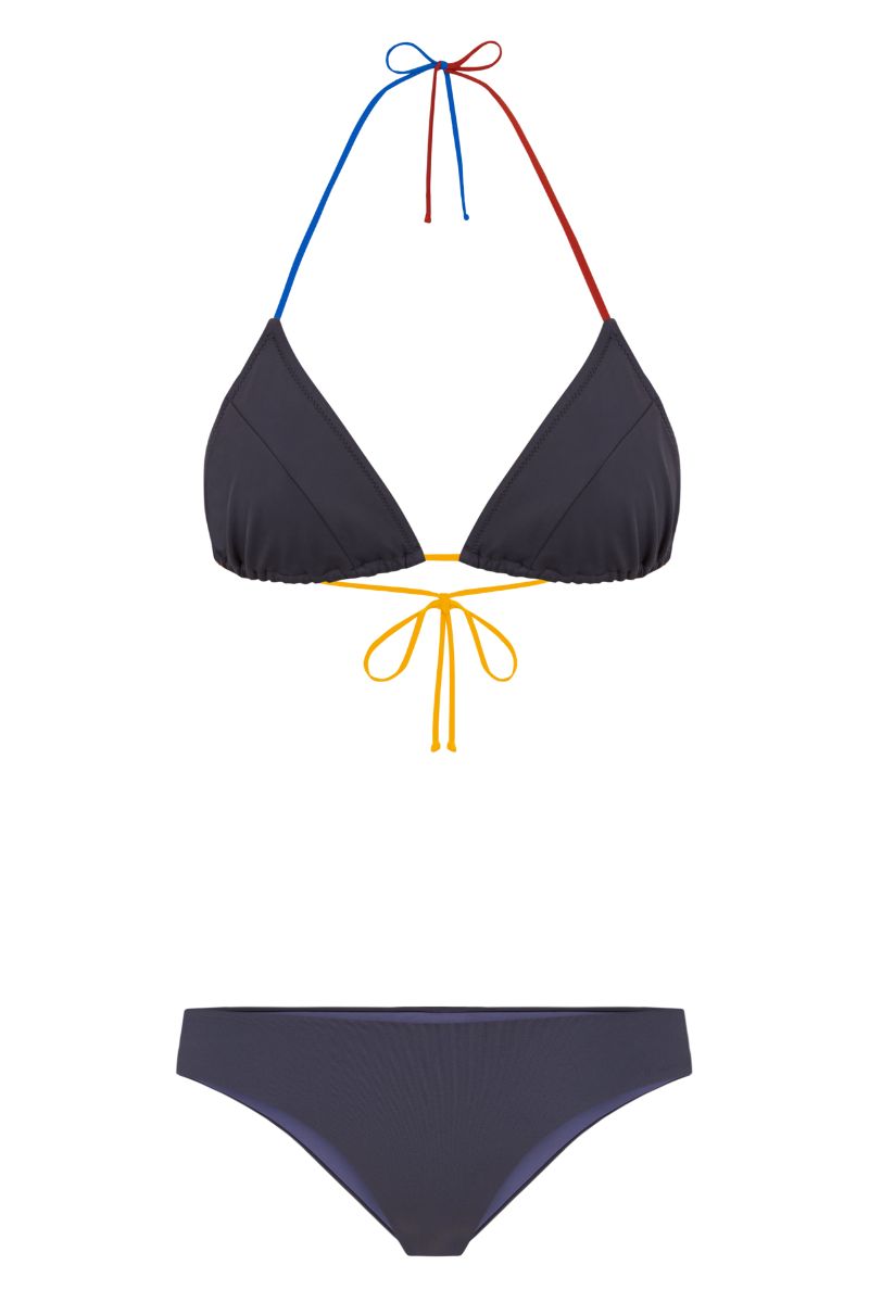 Triangle Bikini Top DIPOLE REGATTA, Petra Grey Multicolor | SURO