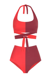 Culotte Domino / Coral & Rosewood