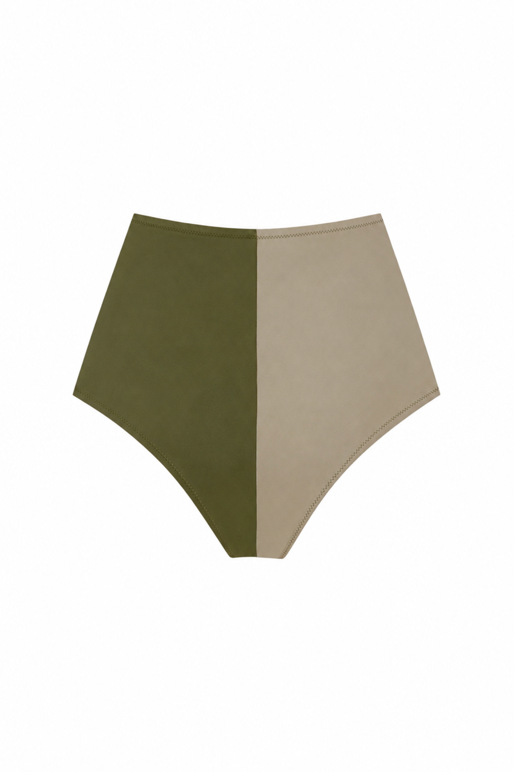 Culotte OLIVERA, cintura alta, Verde Salvia y Verde Oliva | SURO