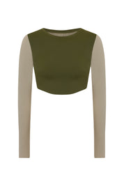 Olivera Sun T’shirt / Two-tone Olive Green
